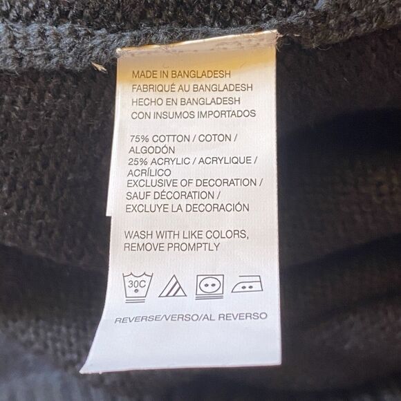 Izod 1/4 Zip Fair Isle Black Sweater Cotton Blend NWT Men’s Size 2XL NEW - Picture 10 of 13